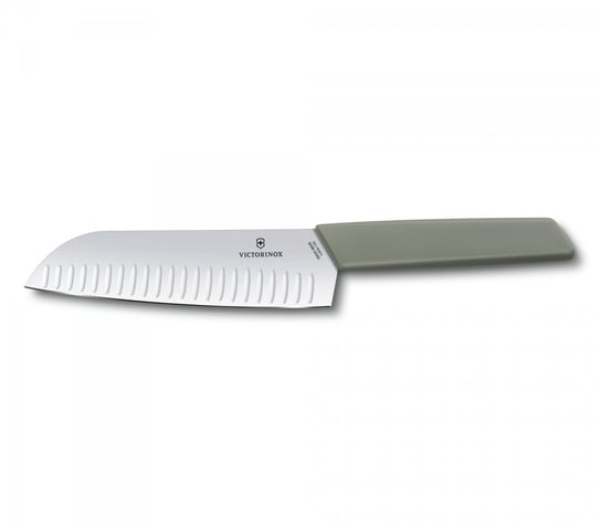 Nóż Santoku, ostrze ryflowane, 17 cm, oliwkowy VICTORINOX 6.9056.17K6B Victorinox