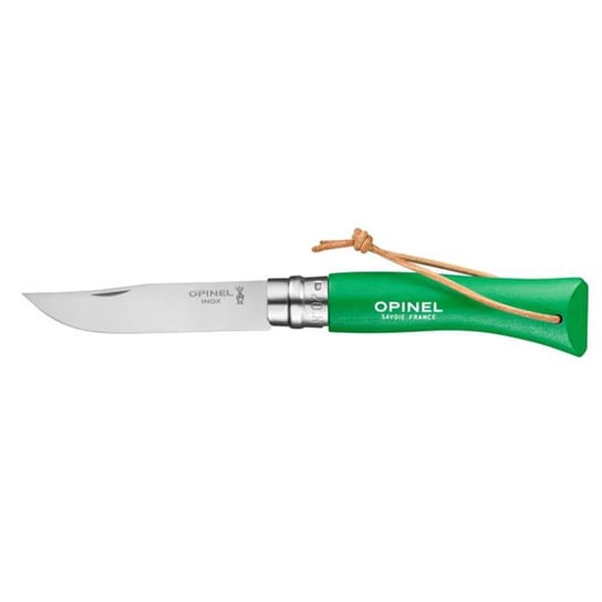 Nóż składany z rzemykiem Opinel Colorama N°07 - green Opinel