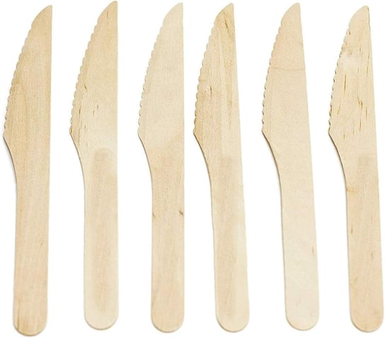 Noże drewniane do obiadu Ekologia sztućce 200 szt Inna marka
