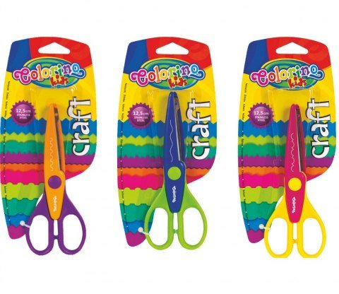 Nożyczki dekoracyjne, Colorino Kids, 12,5 cm, mix kolorów Colorino