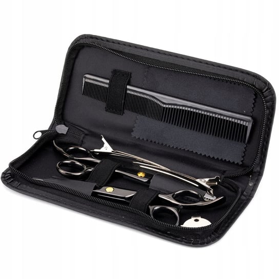Nożyczki fryzjerskie i degażówki zestaw 8 częściowy z brzytwą i akcesoriami S3 AllePaznokcie