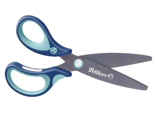 Nożyczki GRIFFIX tytanowe leworęczn 14,5cm PELIKAN - leworęczne \ niebieskie Pelikan