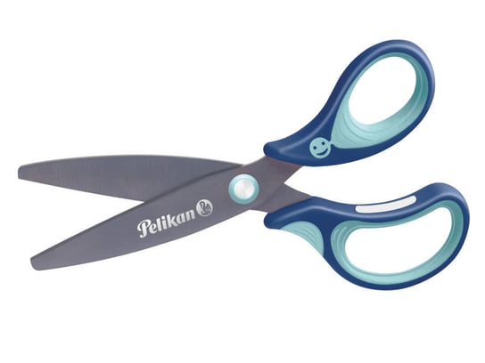 Nożyczki GRIFFIX tytanowe praworęcz 14,5cm PELIKAN - praworęczne \ niebieskie Pelikan