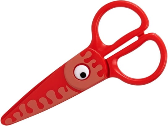 Nożyczki Strigo plastikowe dla dzieci zwierzątka czerwony Strigo
