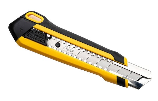 Nożyk z łamanym ostrzem Deli Tools EDL025, SK4, 25mm (żółty) Deli Tools