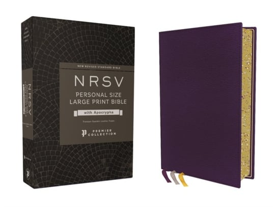 NRSV, Personal Size Large Print Bible with Apocrypha, Premium Goatskin Leather, Purple, Premier Coll Zondervan
