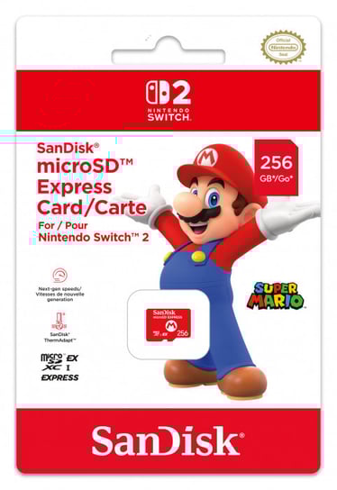 NS2 microSD Express card 256 GB Sandisk Nintendo