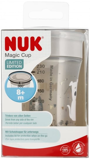 NUK Kubek 230 ml 8m Magic Cup popielaty Nuk
