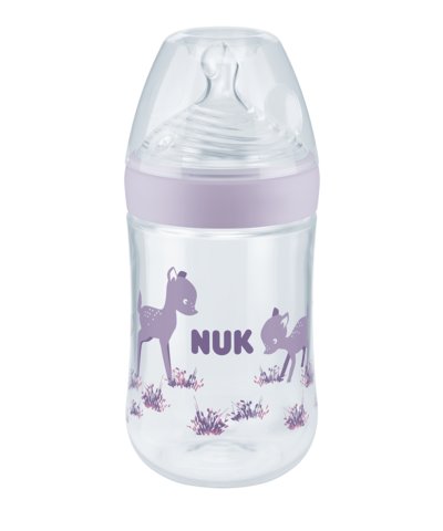 Nuk nature sense butelka 260ml ze wskaźnikiem temperatury silikonowy smoczek m fioletowa Nuk