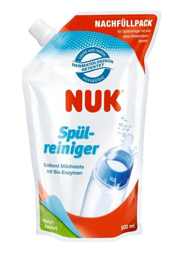 Nuk, płyn do mycia butelek i smoczków, opakowanie uzupełniające, 500 ml Nuk