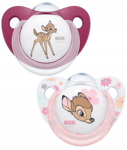 Nuk, Smoczek silikonowy, Trendline Disney, Classics, 0-6m, 2 szt. Nuk