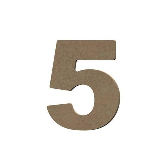 Numer 5 z drewna MDF do dekoracji - 8 cm Inna marka