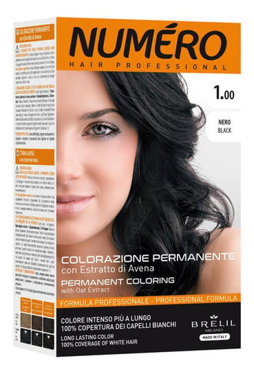 Numero, Permanent Coloring, Farba do włosów 1 black, 140 ml Numero