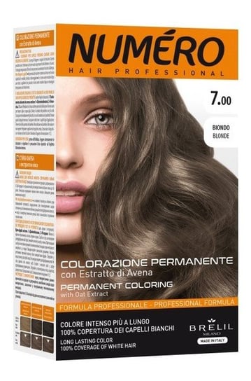 Numero, Permanent Coloring, Farba do włosów 7.00 blonde, 140 ml Numero