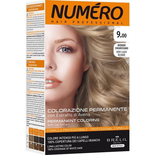Numero, Permanent Coloring, Farba do włosów, 9.00 Very Light Blonde, 140ml Numero