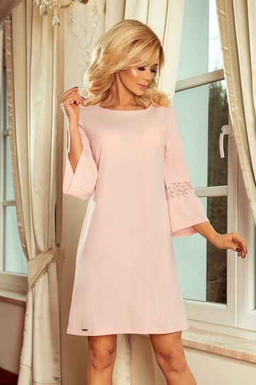 Numoco Sukienka Model Margaret 190-1 Pastel Pink XL Okazja! Numoco