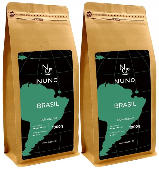 Nuno, kawa ziarnista Brazylia świeżo palona 72h, 2 x 1kg Nuno