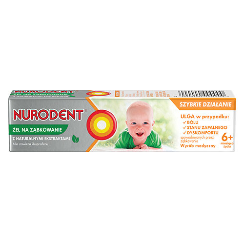 NURODENT, Żel na ząbkowanie dla niemowląt z naturalnymi ekstraktami od 6 miesiąca życia 15ml NURODENT