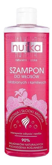 Nutka, szampon do włosów osłabionych i łamliwych Piwonia i Słodki Migdał, 400 ml Nutka