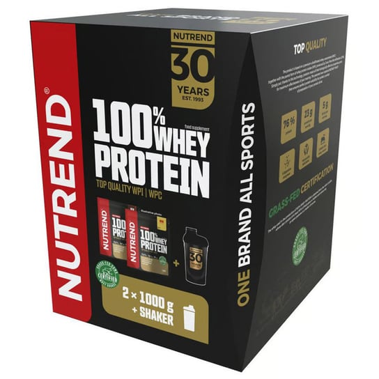 Nutrend 100% Whey Protein Pack Zestaw 2X1000G+Shaker Nutrend
