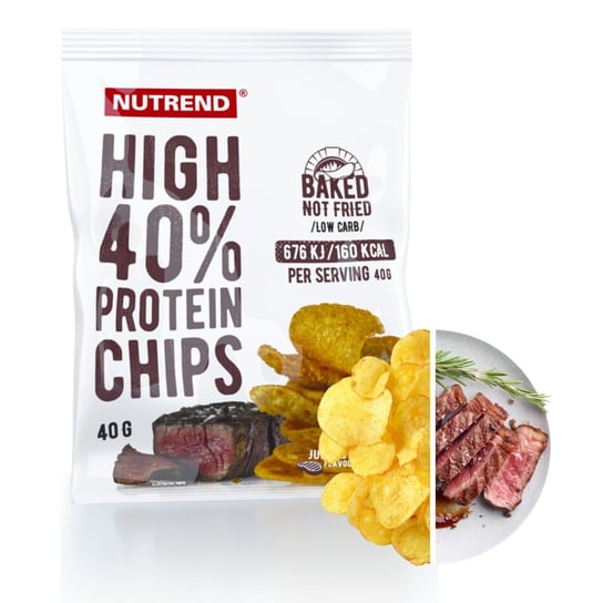 Nutrend High Protein Chips juicy steak 40G przekąska wysoko białkowa 16g Nutrend