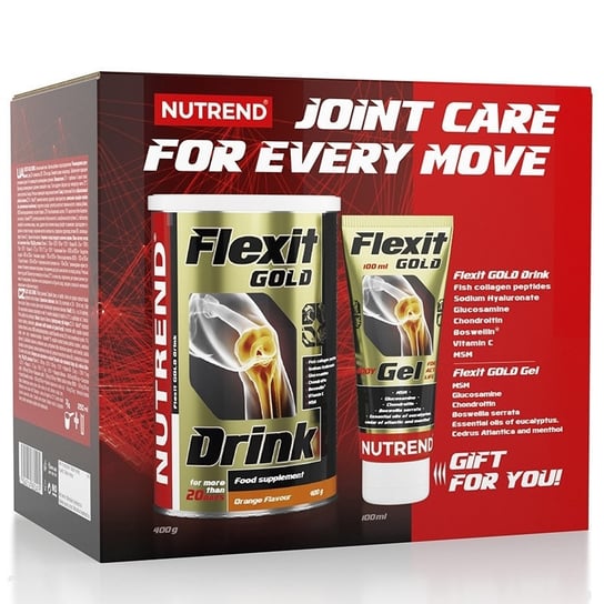 Nutrend Joint Care For Every Move Zestaw Flexit Gold 400G+Flexit Gold Gel 100Ml Nutrend