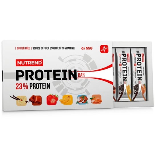 Nutrend Protein Bar 23% Protein Zestaw 6X55G Batony Białkowe Nutrend