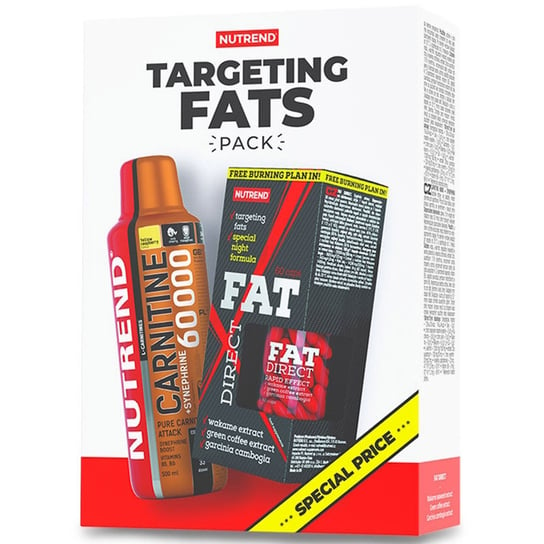 Nutrend Targeting Fats Pack Zestaw Fat Direct 60Caps+Carnitine 60000+Synephrine 500Ml Nutrend