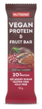 Nutrend, Vegan Protein Bar, Baton Białkowy, kakao wiśnia Nutrend