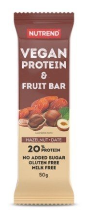 Nutrend, Vegan Protein Bar, Baton Białkowy, orzech laskowy Nutrend