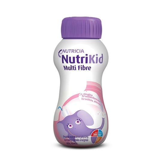 NutriKid Multi Fibre Napój odżywczo-leczniczy dla dzieci o smaku truskawki 200ml NUTRICIA
