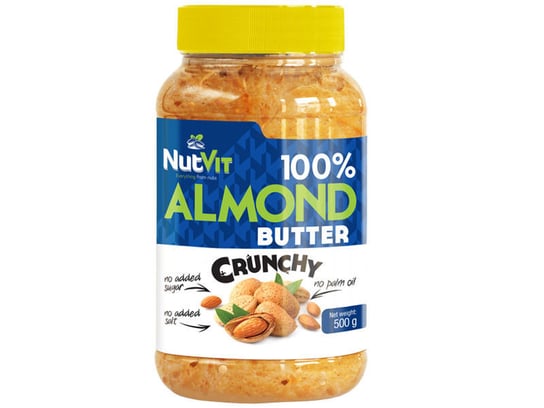 NutVit, Masło migdałowe, 100% Almond Butter, 500 g NutVit