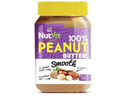 NutVit, Masło orzechowe, 100% Peanut Butter, 1000 g NutVit