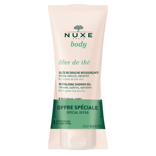 Nuxe Body Reve de The, rewitalizujący żel pod prysznic, 2 x 200 ml Nuxe