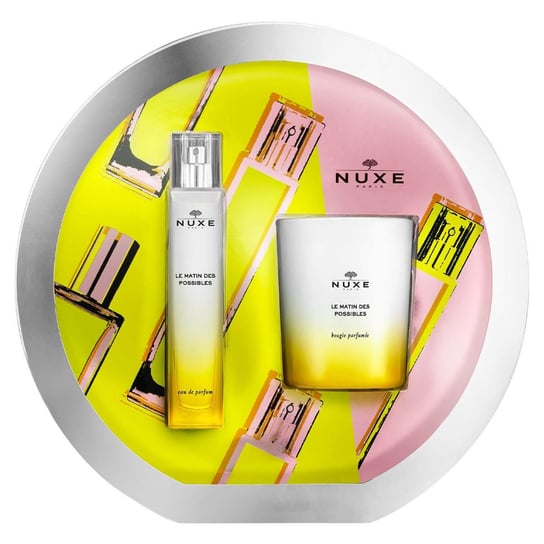 Nuxe, Le Matin des Possible, zestaw, perfumy 50 ml + świeczka zapachowa Nuxe