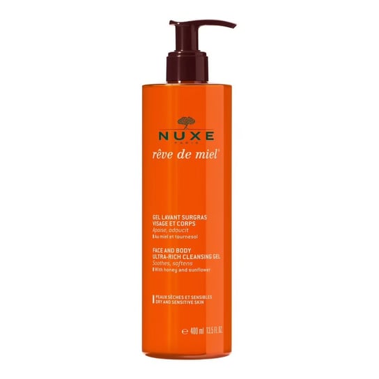 Nuxe, Reve de Miel, ultrabogaty żel do mycia twarzy i ciała, 400 ml Nuxe