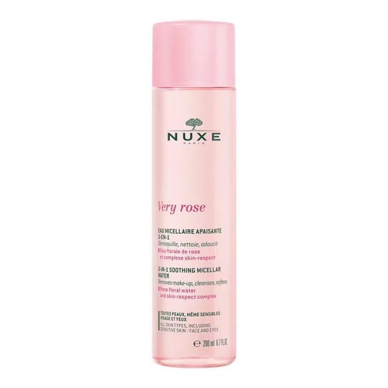 Nuxe Very Rose,  łagodząca woda micelarna 3w1, 200 ml Nuxe