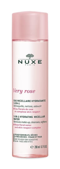 Nuxe Very Rose, nawilżająca woda micelarna 3w1, 200 ml Nuxe