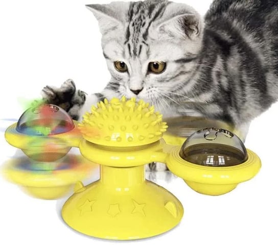 Nuxie® zabawka dla kota obrotowa interaktywna led kocimiętka HURTNET