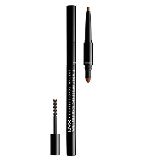 NYX, 3-in-1 Brow Pencil, zestaw do stylizacji brwi 31B05 Auburn NYX