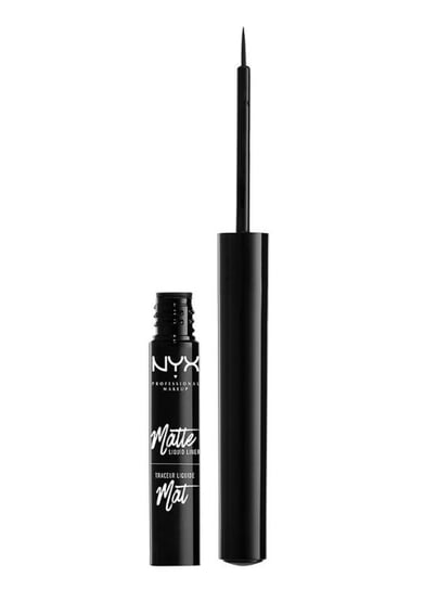 NYX, Matte Liquid Liner, matowy eyeliner w pędzelku 01 Black, 2 ml NYX