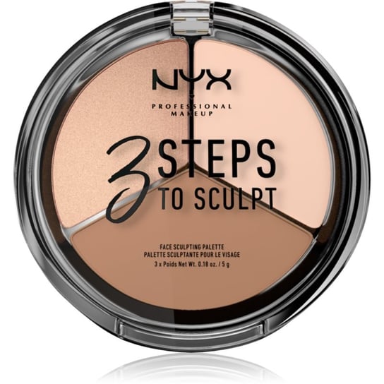 NYX Professional Makeup 3 Steps To Sculpt paletka do konturowania twarzy odcień 01 Fair 15 g Inna marka