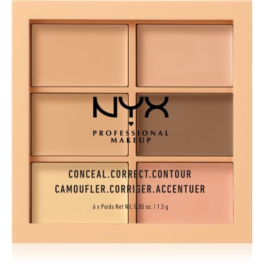 NYX Professional Makeup Conceal. Correct. Contour paleta do korygowania i konturowania odcień 01 Light 6 x 1.5 g Inna marka