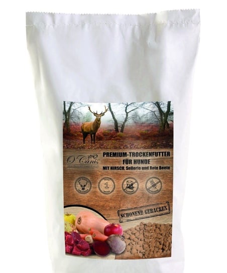 O'CANIS Premium z jelenia, selera i buraków - karma sucha-pieczona dla psa - 1,2 kg Inny producent