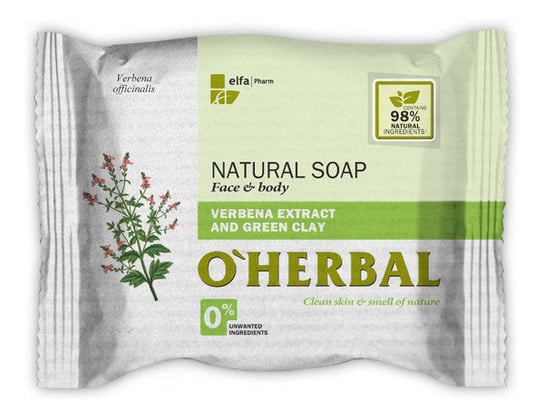 O'Herbal, mydło w kostce Werbens i Zielona glinka, 100 g O'Herbal