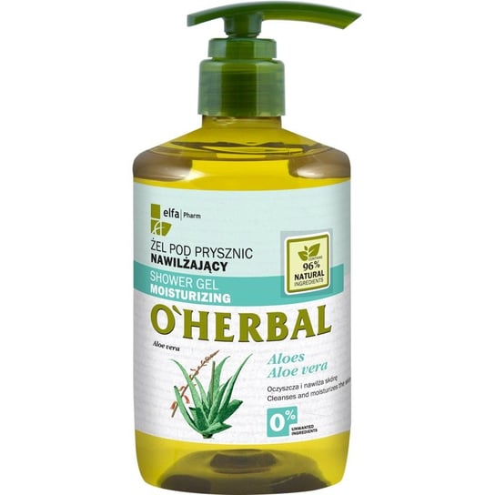 O'Herbal, żel pod prysznic nawilżający z ekstraktem z aloesu, 750 ml Elfa Pharm