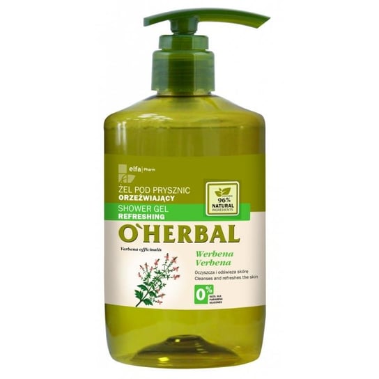 O'Herbal, żel pod prysznic orzeźwiający z ekstraktem z werbeny, 750 ml Elfa Pharm