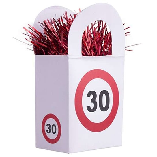 Obciążnik do balonów, "30 Traffic Birthday", 170 g Funny Fashion