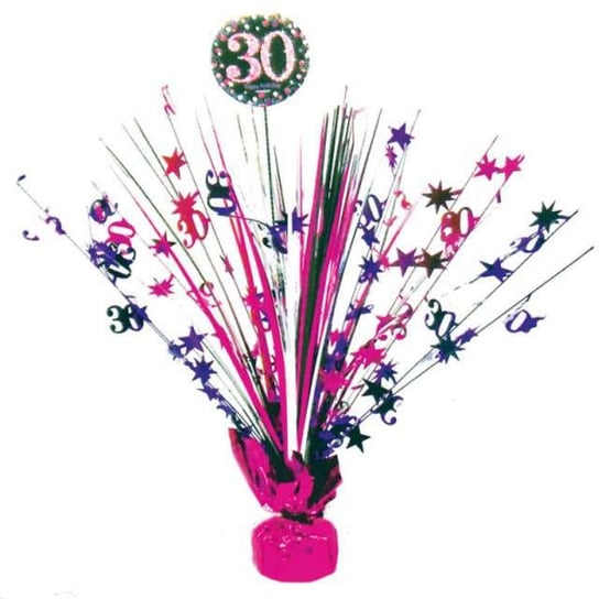 Obciążnik do balonów, Bukiet "30 Urodziny", różowo - czarny, 250 g Amscan