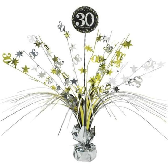 Obciążnik do balonów, Bukiet "30 Urodziny", srebrno - złoty, 250 g Amscan